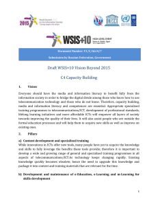 Draft WSIS+10 Vision Beyond 2015 C4 Capacity Building