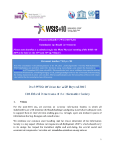 Document Number : WSIS+10/3/86 Submission by: Brazil, Government