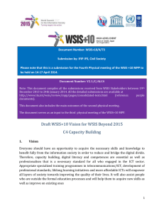 Document Number: WSIS+10/4/73 Submission by: IFIP IP3, Civil Society