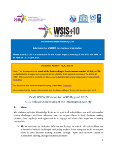 Document Number: WSIS+10/4/80 Submission by: UNESCO, International organization