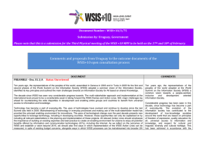Document Number : WSIS+10/3/75 Submission by: Uruguay, Government