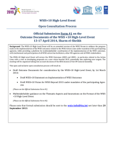 WSIS+10 High-Level Event Open Consultation Process Official Submission Form #1 on the