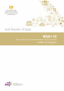 WSIS+10 Arab Republic of Egypt Profiles of Progress