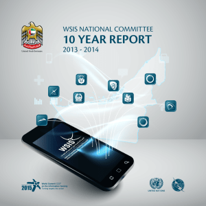 10 YEAR REPORT 2013 - 2014 WSIS NATIONAL COMMITTEE