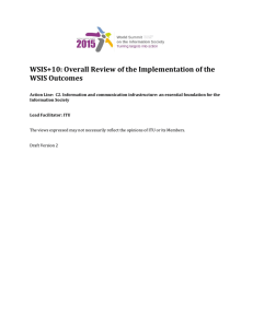 WSIS+10: Overall Review of the Implementation of the WSIS Outcomes