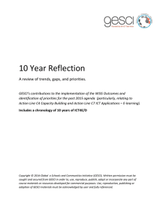 10 Year Reflection A review of trends, gaps, and priorities.