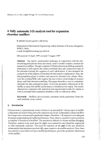 Ily automatic 3=D analysis tool for expansion ber mufflers R