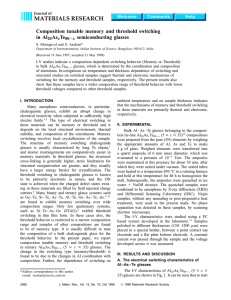 Composition tunable memory and threshold switching in Al As Te