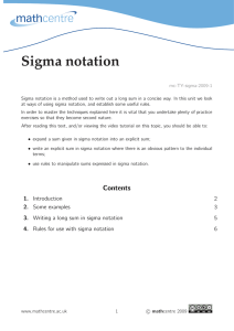 Sigma notation