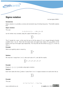 Sigma notation