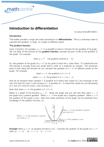 Introduction to differentiation