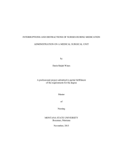 INTERRUPTIONS AND DISTRACTIONS OF NURSES DURING MEDICATION by