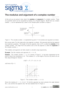 The modulus and argument of a complex number