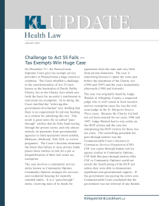 UPDATE Health Law Challenge to Act 55 Fails —