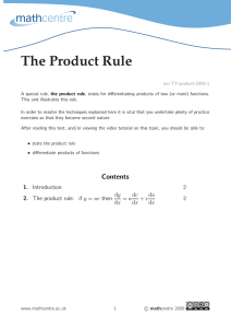 The Product Rule