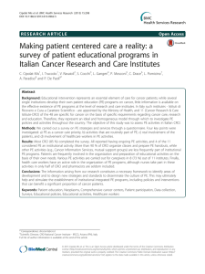 Making patient centered care a reality: a