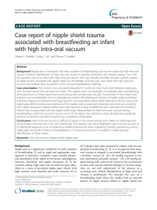 Case report of nipple shield trauma associated with breastfeeding an infant