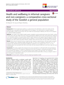 Health and wellbeing in informal caregivers and non-caregivers: a comparative cross-sectional