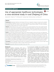 Use of appropriate healthcare technologies: Open Access