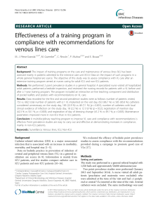 Effectiveness of a training program in compliance with recommendations for
