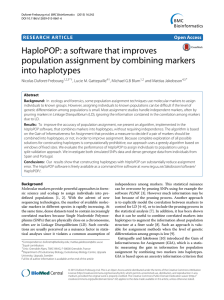 HaploPOP: a software that improves population assignment by combining markers into haplotypes