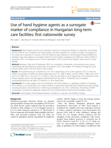 Use of hand hygiene agents as a surrogate
