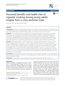 Perceived benefits and health risks of cigarette smoking among young adults: