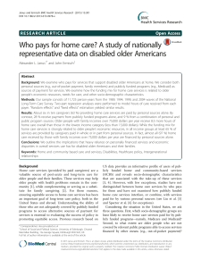 Who pays for home care? A study of nationally Open Access