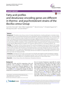 Fatty acid profiles and desaturase-encoding genes are different in thermo- and psychrotolerant strains of the