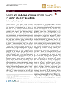 Severe and enduring anorexia nervosa (SE-AN): EDITORIAL Open Access