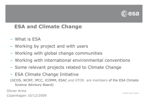 ESA and Climate Change