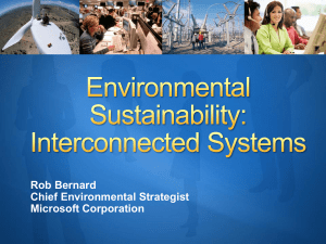 Rob Bernard Chief Environmental Strategist Microsoft Corporation ‫