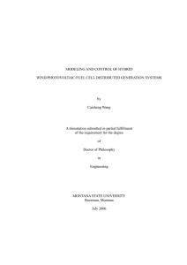 MODELING AND CONTROL OF HYBRID WIND/PHOTOVOLTAIC/FUEL CELL DISTRIBUTED GENERATION SYSTEMS by