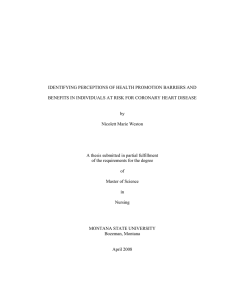 IDENTIFYING PERCEPTIONS OF HEALTH PROMOTION BARRIERS AND