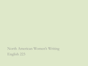 North American Women’s Writing English 223