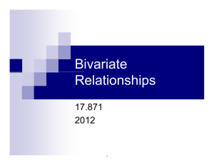 Bivariate Relationships 17.871 2012