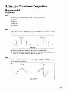 9  Fourier Transform Properties Recommended Problems W