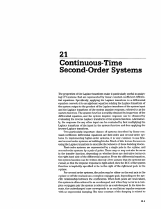 21 Continuous-Time Second-Order  Systems