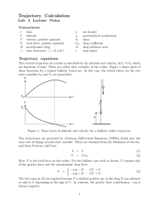 Trajectory  Calculation Lab  2  Lecture  Notes