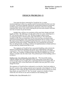 DESIGN PROBLEM #2 Lecture 11 16.20 Handed Out: