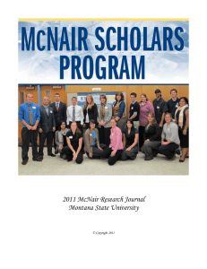 2011 McNair Research Journal Montana State University © Copyright 2011