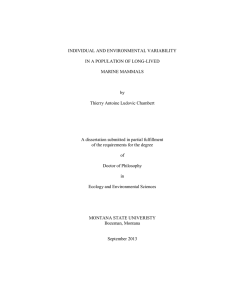 INDIVIDUAL AND ENVIRONMENTAL VARIABILITY IN A POPULATION OF LONG-LIVED MARINE MAMMALS