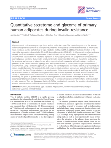 Quantitative secretome and glycome of primary human adipocytes during insulin resistance