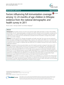 Factors influencing full immunization coverage among 12