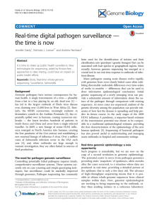 — Real-time digital pathogen surveillance the time is now