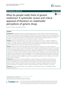 What do people really think of generic