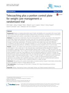 Telecoaching plus a portion control plate for weight care management: a TRIALS