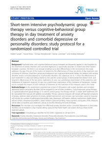 Short-term intensive psychodynamic group therapy versus cognitive-behavioral group