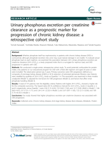 Urinary phosphorus excretion per creatinine clearance as a prognostic marker for