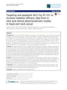 Targeting anti-apoptotic Bcl-2 by AT-101 to vitro and clinical pharmacokinetic studies
